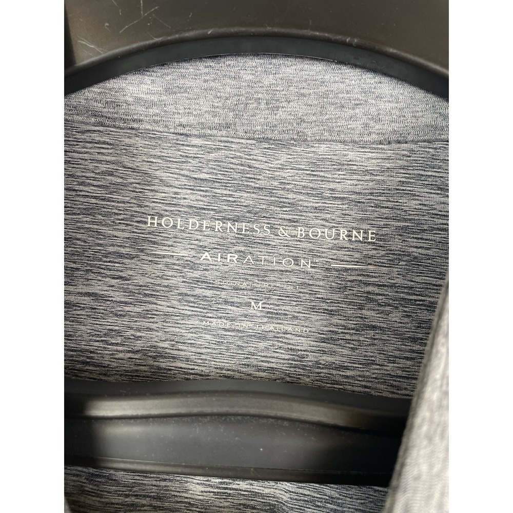 NEW Holderness & Bourne Airation Darrow Pullover Sz Medium Heathered Charcoal - Picture 4 of 9